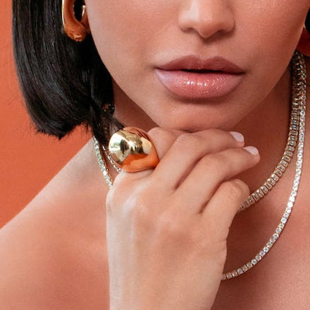 Amanda Sculptural Dome Ring-2