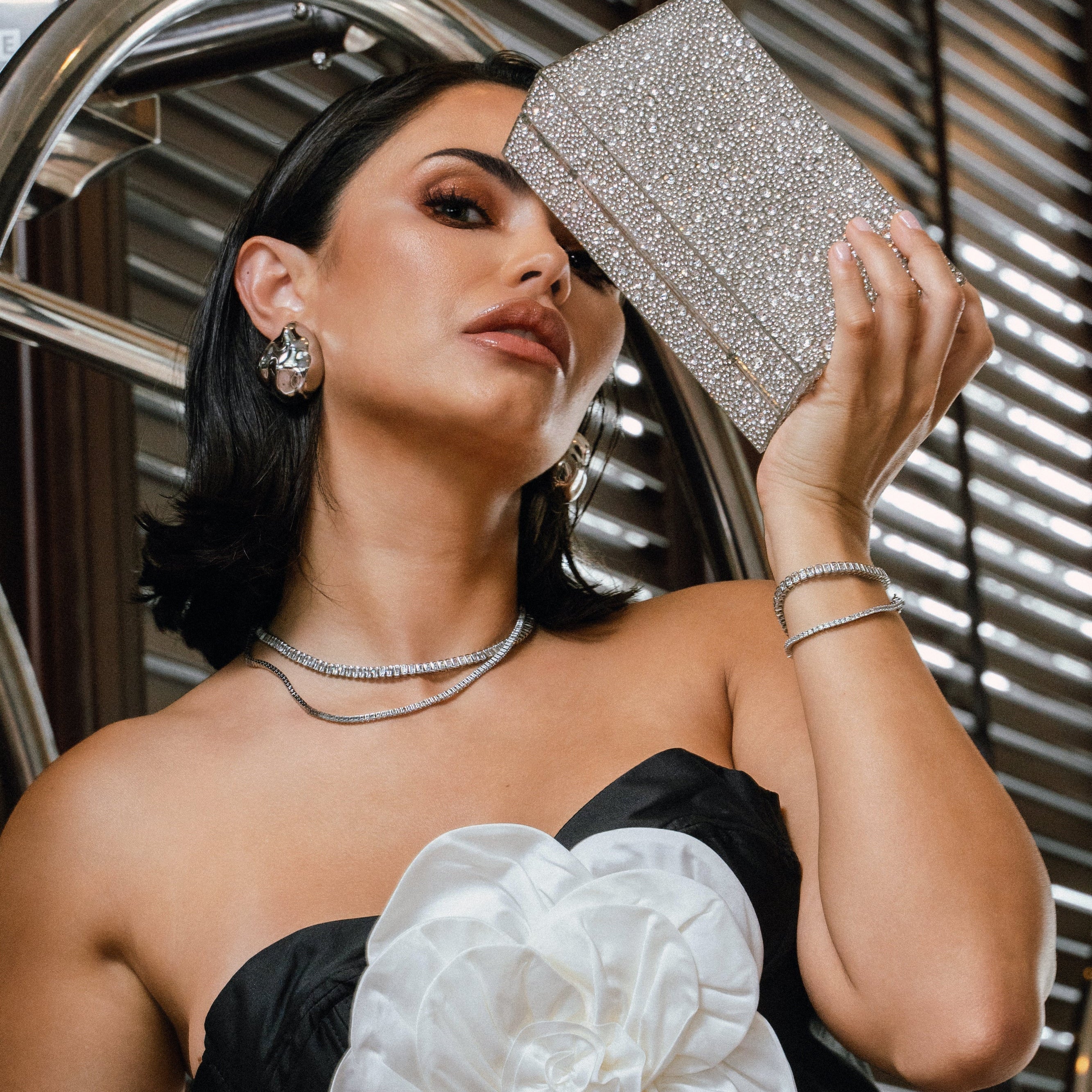Cynthia Sculptural Necklace & Bracelet Set-4