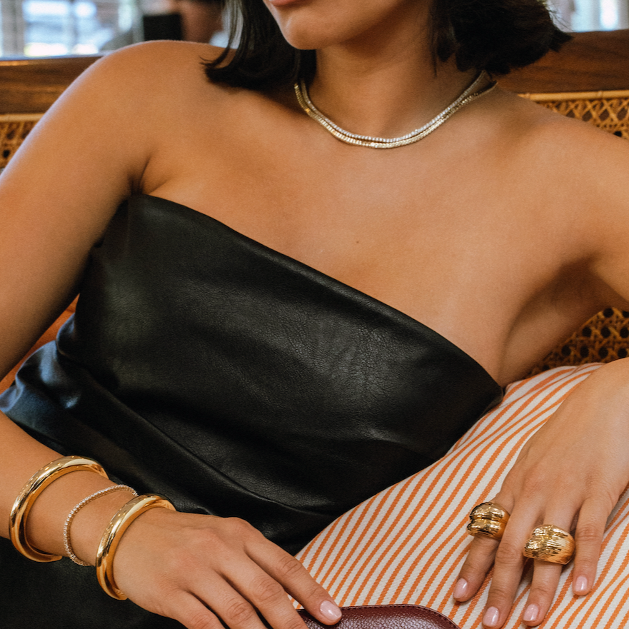Cynthia Sculptural Necklace & Bracelet Set-3