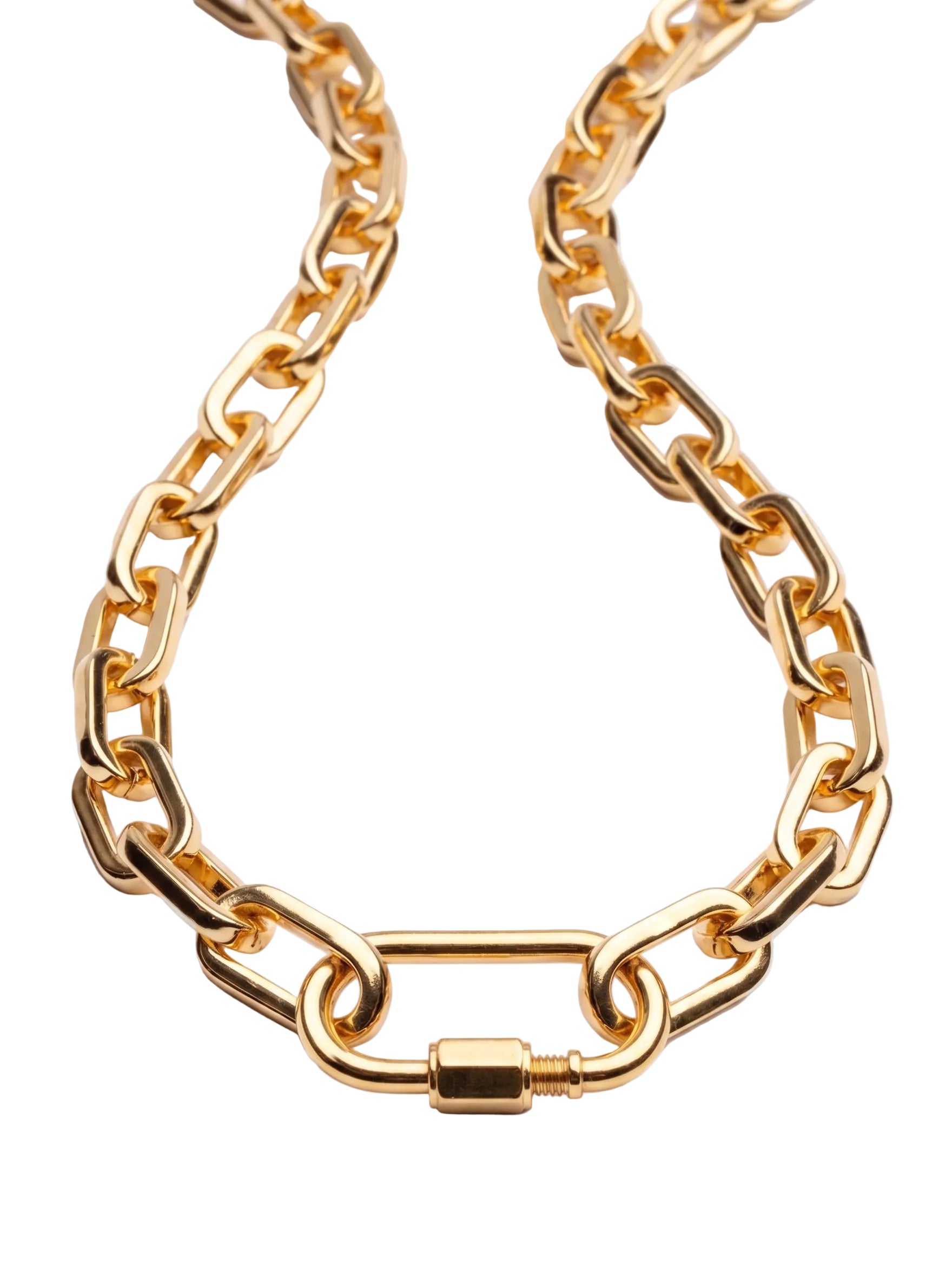 Antonia Chunky Gold Link Necklace-0