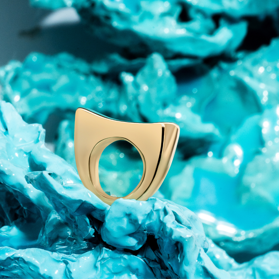 Caroline Sculptural Dome Ring-2