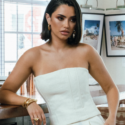 Clara Chunky Gold Hoop Earrings-1
