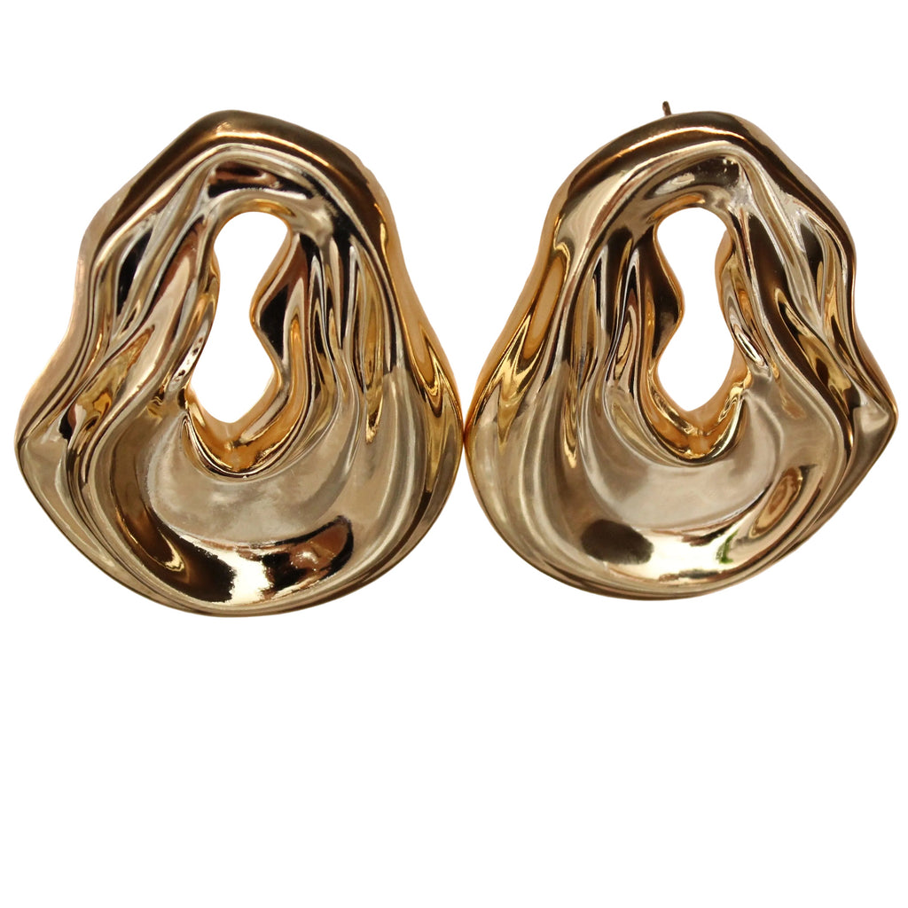 Clarice Maxi Abstract Oval Earrings-2