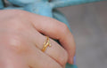 Gold Jasmine Ring, Gold-Plated Sterling Silver Jewelry, Jasmine Branch Ring, Gift for Her, Birthday Gift for Women, Handmade Jewelry-0