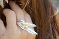 Statement Nature Ring: Olive Leaves Design - Adjustable Sterling Silver-0